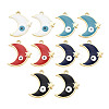 Rack Plating Alloy Enamel Pendants ENAM-T015-004-NR-1