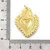 Brass Micro Pave Clear Cubic Zirconia Pendants KK-F899-15G-3