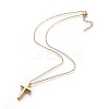 304 Stainless Steel Pendant Necklaces STAS-I099-16-G-2