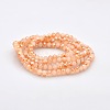 Half Rainbow Plated Faceted Rondelle Imitation Jade Glass Beads Strands GLAA-A024C-HR09-2