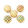 304 Stainless Steel Enamel Waffle Beads STAS-B085-01G-1