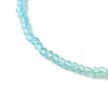 Faceted Rondelle Glass Beaded Necklace for Women NJEW-M208-02G-4