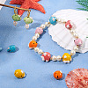 12Pcs 6 Colors Handmade Porcelain Beads for Necklaces Bracelets Making PORC-TA0001-22-7