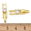 Rack Plating Brass Micro Pave Cubic Zirconia Watch Band Clasps KK-A234-016G-02-3