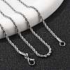 Non-Tarnish 304 Stainless Steel Rope Chain Necklaces NJEW-F226-03P-03-3