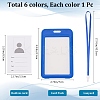 Rectangle Plastic ID Badge Holder with Lanyard AJEW-CP0006-04B-2