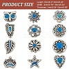 7Pcs 7 Colors Brass Cubic Zirconia Pendants KK-DR0001-03-2