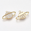 Brass Micro Pave Cubic Zirconia Pendants X-KK-T038-513G-2