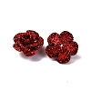 3D Rose Flower Baking Paint Aluminum Beads FIND-L019-01F-2