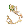Alloy Rose Climber Wrap Around Stud Earrings for Women LS-EJEW-A096-01D-3