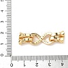 Brass Micro Pave Clear Cubic Zirconia Fold Over Clasps X-KK-U059-32G-3
