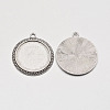 Flat Round Tibetan Style Pendant Cabochon Settings LS-TIBE-C067-01AS-NR-5