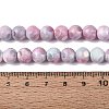Ombre Effect Dyed Electroplate Opaque Glass Beads Strands EGLA-Q130-01A-20-5