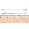 304 Stainless Steel Chain Extender with Teardrop Charms STAS-G383-08P-3