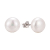 Valentine Presents for Her 925 Sterling Silver Ball Stud Earrings LS-EJEW-D029-8mm-2-2