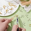 20Pcs 2 Colors Racking Plated Brass Clip-on Earring Findings KK-CJ0002-11-4