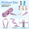 5Pcs 5 Colors Sparkle Jute Ribbon OCOR-TA0002-53-4