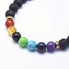 Natural Lava Rock Braided Bead Bracelets BJEW-F276-G05-2