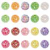 20Pcs 10 Colors AB Color Plated Acrylic Rhinestone Beads OACR-PH0004-01-12