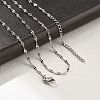 Brass Dapped Chains Necklaces for Women NJEW-D302-23P-2
