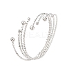 304 Stainless Steel Cuff Bangles for Women BJEW-B150-03P-4
