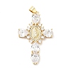 Rack Plating Brass Micro Pave Cubic Zirconia Pendants ZIRC-I059-15G-06-1