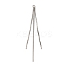 Brass Square Snake Chains Tassel Big Pendants KK-G510-02P-1