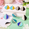 10Pcs 5 Colors Transparent & Opaque Resin & Wood Pendants RESI-TA0004-64-6