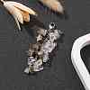 Natural Quartz Crystal & Labradorite Chip Beaded Pendant Decorations HJEW-JM01234-03-4