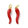 Rack Plating Brass Enamel Charms X-KK-C008-20G-04-1