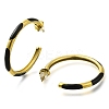 Ion Plating(IP) 304 Stainless Steel Enamel Stud Earrings EJEW-I316-06G-02-2