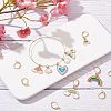 8Pcs 8 Style Rainbow & Cloud & Heart Enamel Dangle Leverback Earrings for Women HJEW-NB0001-35-3