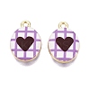 Valentine's Day Printed Alloy Pendants PALLOY-SZC0008-05G-1