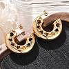 C-Shaped 304 Stainless Steel Stud Earrings for Women LS-EJEW-A125-01G-4