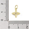 Cross Charms Rack Plating Brass Cubic Zirconia KK-M293-20G-01-3