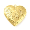 Rack Plating Brass Locket Pendants KK-M263-01G-1