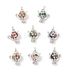 8Pcs 8 Colors Tibetan Style Alloy Pendants PALLOY-JF04280-1