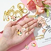 DIY Painting Theme Alloy Keychain Brooch Pin Making Kits DIY-YW0008-71-3