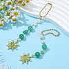 2Pcs Alloy Sun & Glass Pendant Decorations AJEW-ME0001-52B-4