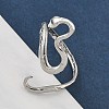 304 Stainless Steel Open Cuff Rings for Women RJEW-A079-06B-P-3