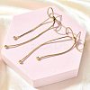 Bowknot Rack Plating Brass Stud Earrrings EJEW-Z085-01G-2