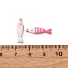 304 Stainless Steel Enamel Charms STAS-Q363-14B-G-3
