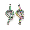 304 Stainless Steel Knot Links Connector Charms STAS-K290-02MC-1