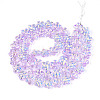 Transparency Electroplate Glass Beads Strands GLAA-T023-38A-05-3