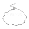 Non-Tarnish 304 Stainless Steel Twist Bar Link Chain Bracelet BJEW-K226-06P-1