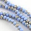 Electroplate Glass Faceted Rondelle Bead Strands EGLA-Q056-8mm-10-1