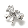 Rack Plating Brass Micro Pave Cubic Zirconia Charms KK-M014-02B-P-2