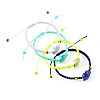 4Pcs 4 Colors Porcelain Tortoise Braided Bead Bracelets Set BJEW-TA0001-17-2