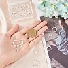 40Pcs 4 Style Rack Plating Eco-friendly Brass Huggie Hoop Earring Findings KK-FH0003-98-3