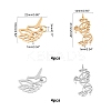 16Pcs 2 Style 201 Stainless Steel Pendants and Filigree Joiners STAS-DC0001-55-2